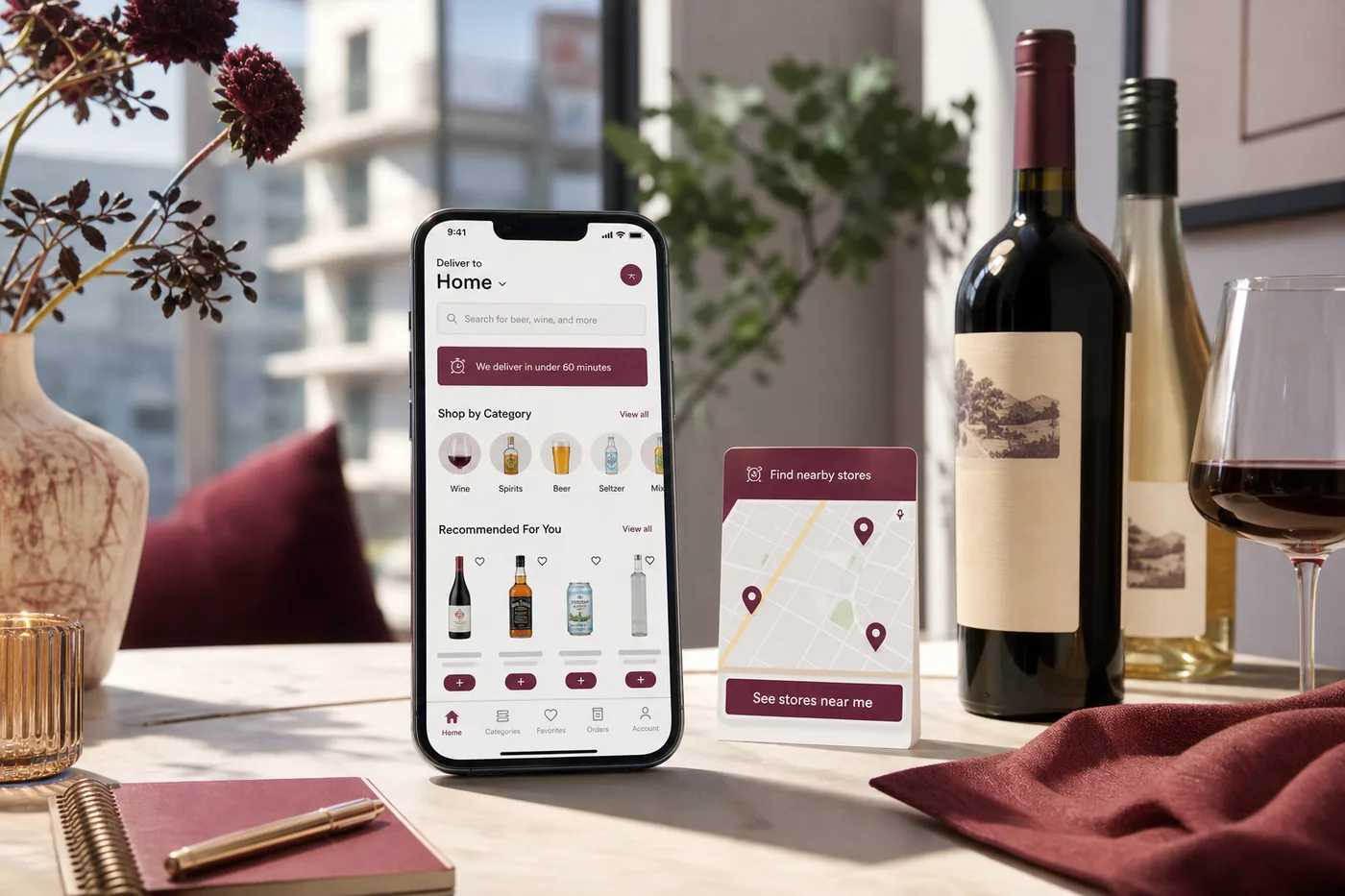 Drizly inspired alcohol-delivery app preview