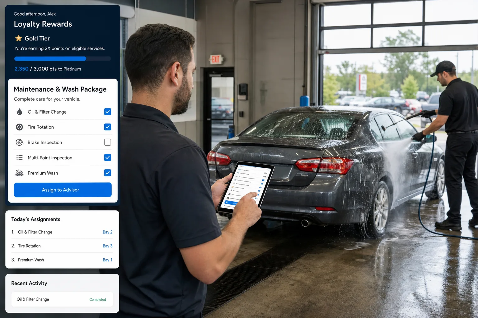 CarCare inspired car wash app preview