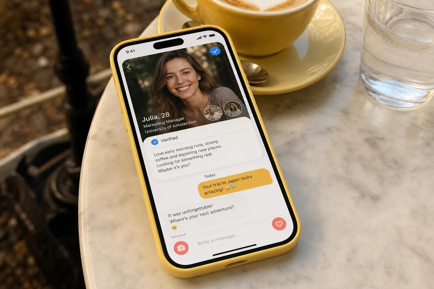 Bumble inspired dating app preview