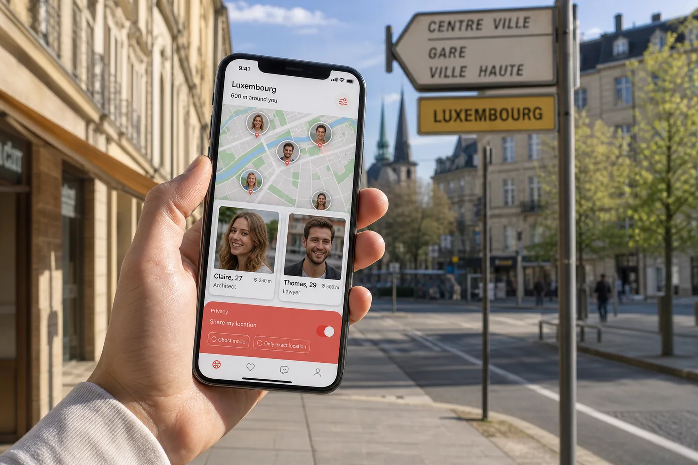Happn inspired dating app preview