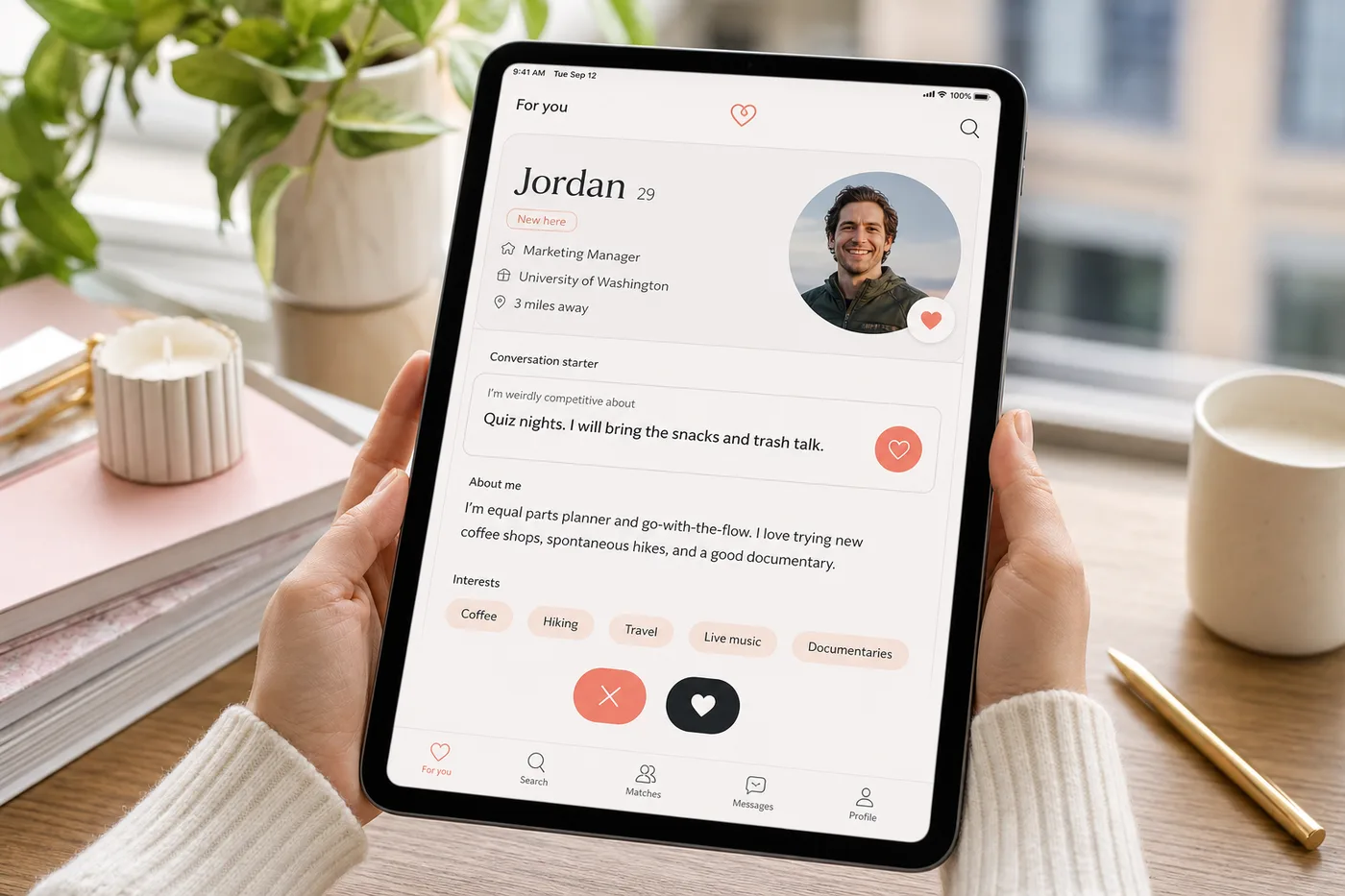 Hinge inspired dating app preview
