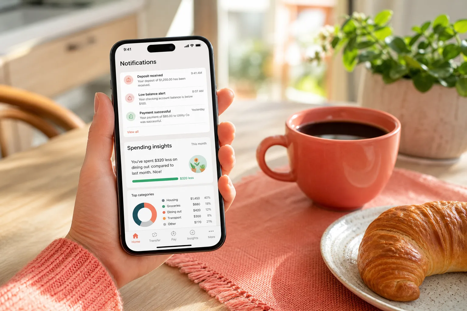 Monzo inspired fintech app preview