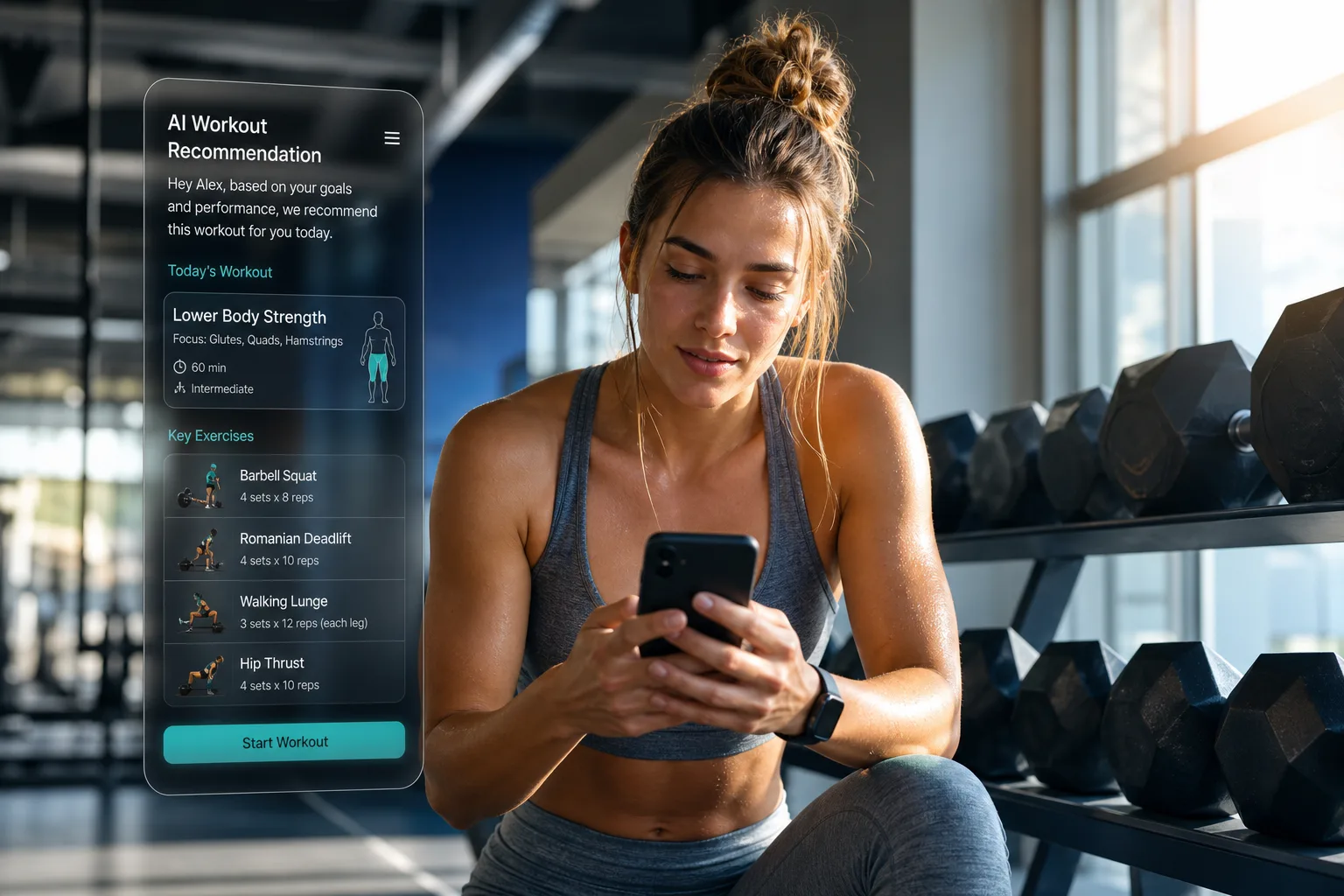 Fitbod inspired fitness app preview