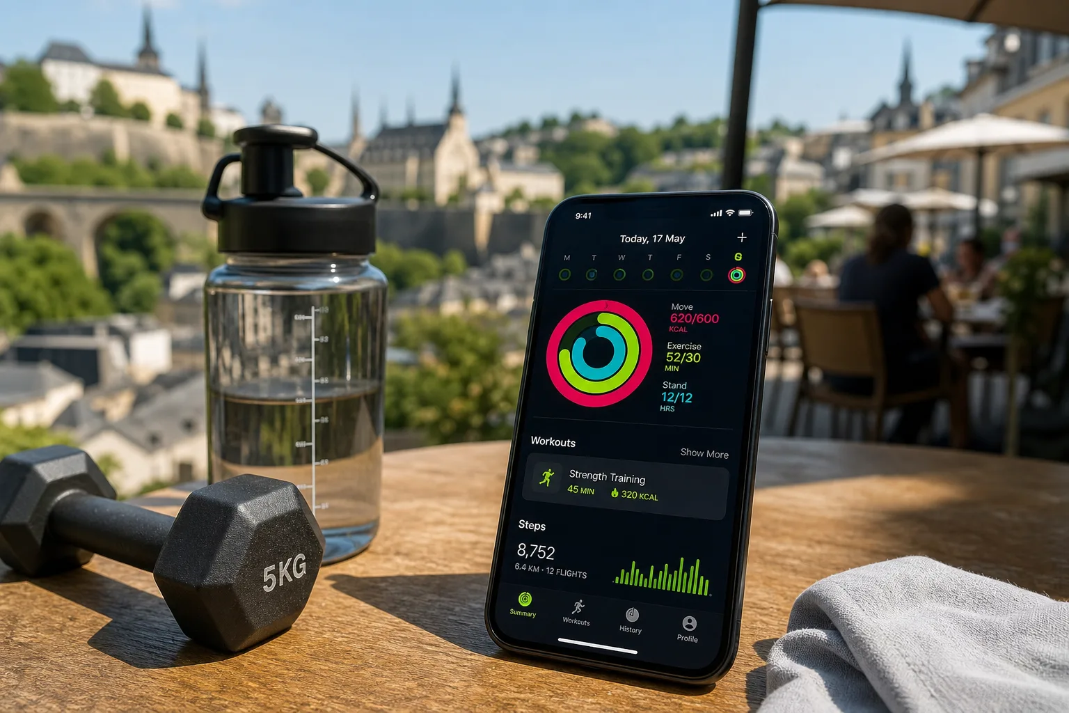 Fitness application consultants discussing digital fitness platform development for Luxembourg businesses