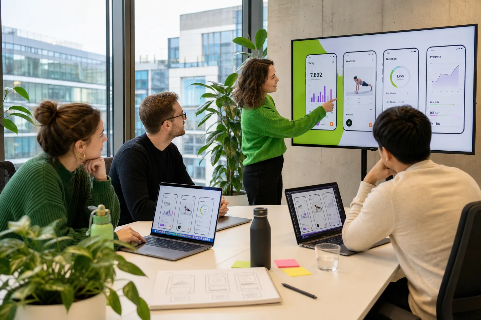 Fitness application development experts planning a digital fitness platform for Luxembourg businesses