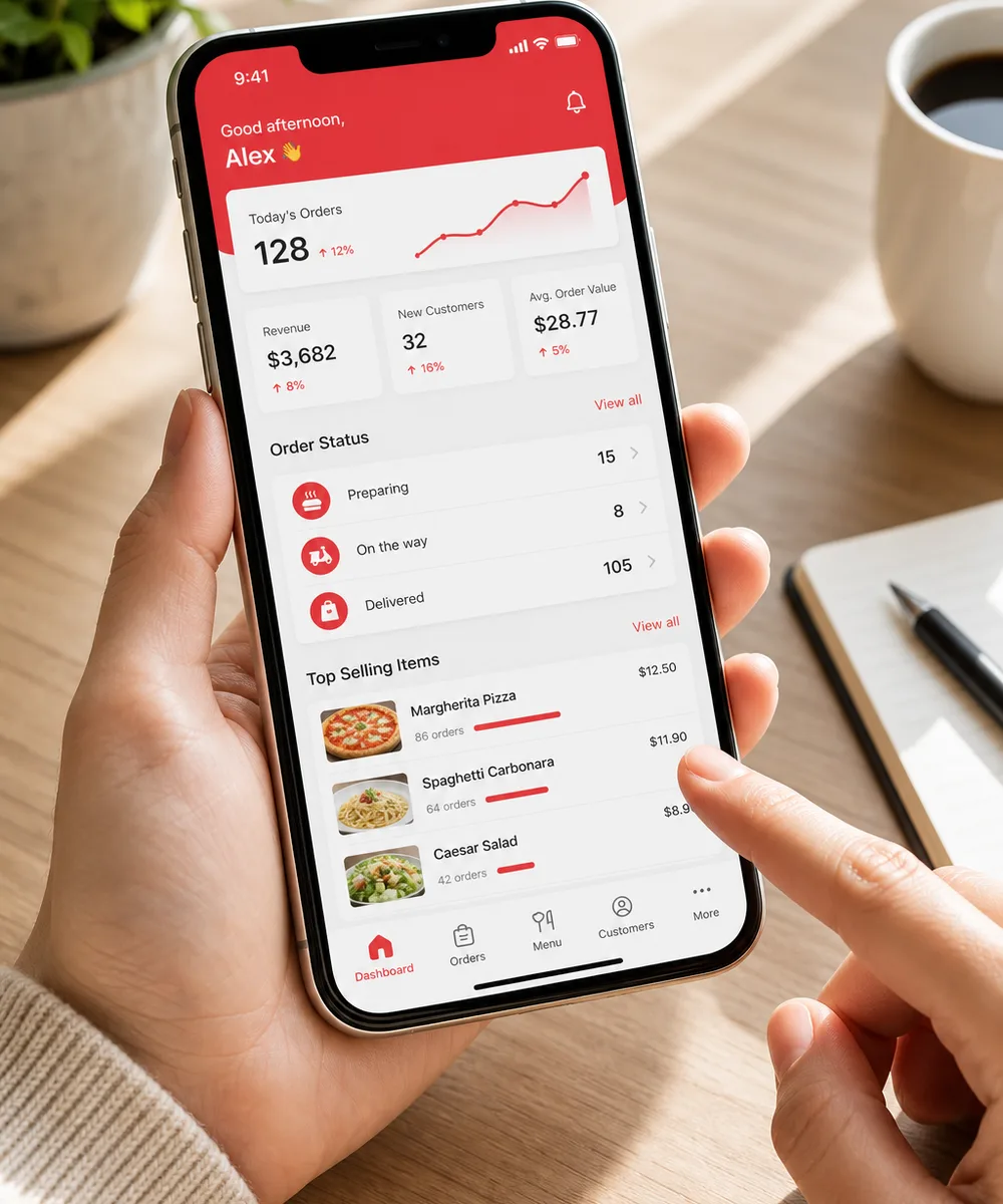 DoorDash inspired food delivery app preview