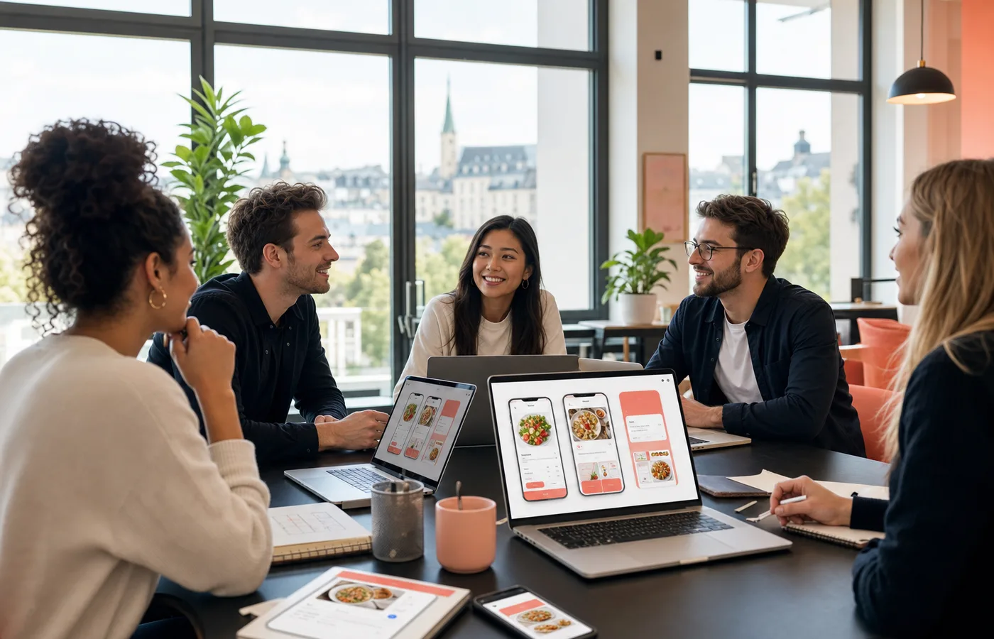 Food delivery app development experts planning a modern delivery platform for Luxembourg businesses