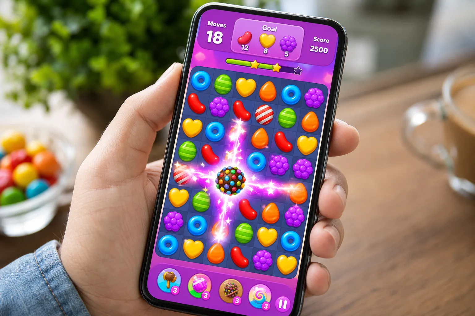 Candy Crush inspired game app preview
