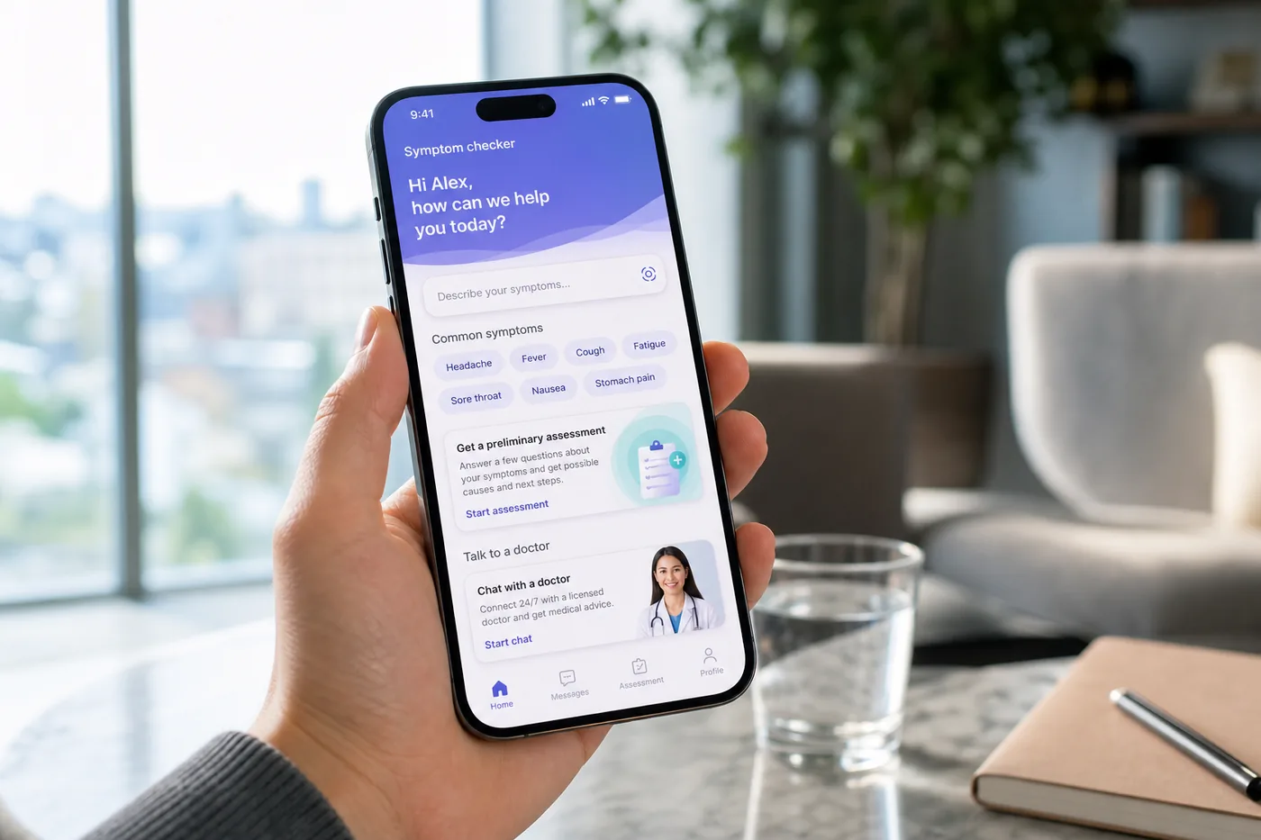 HealthTap inspired healthcare app preview