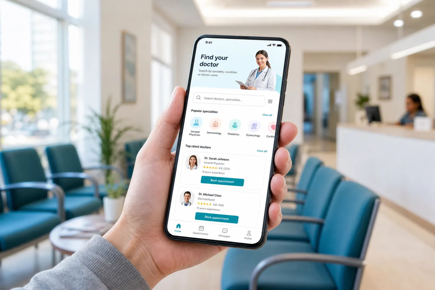 Practo inspired healthcare app preview