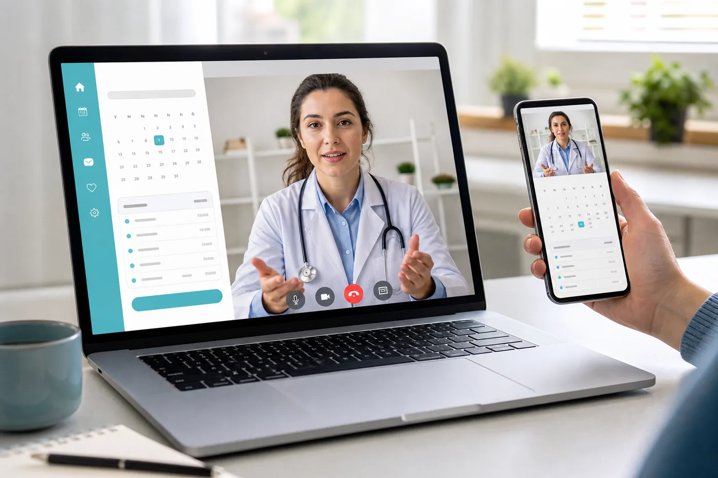 Telemedicine application with virtual consultations and appointment scheduling