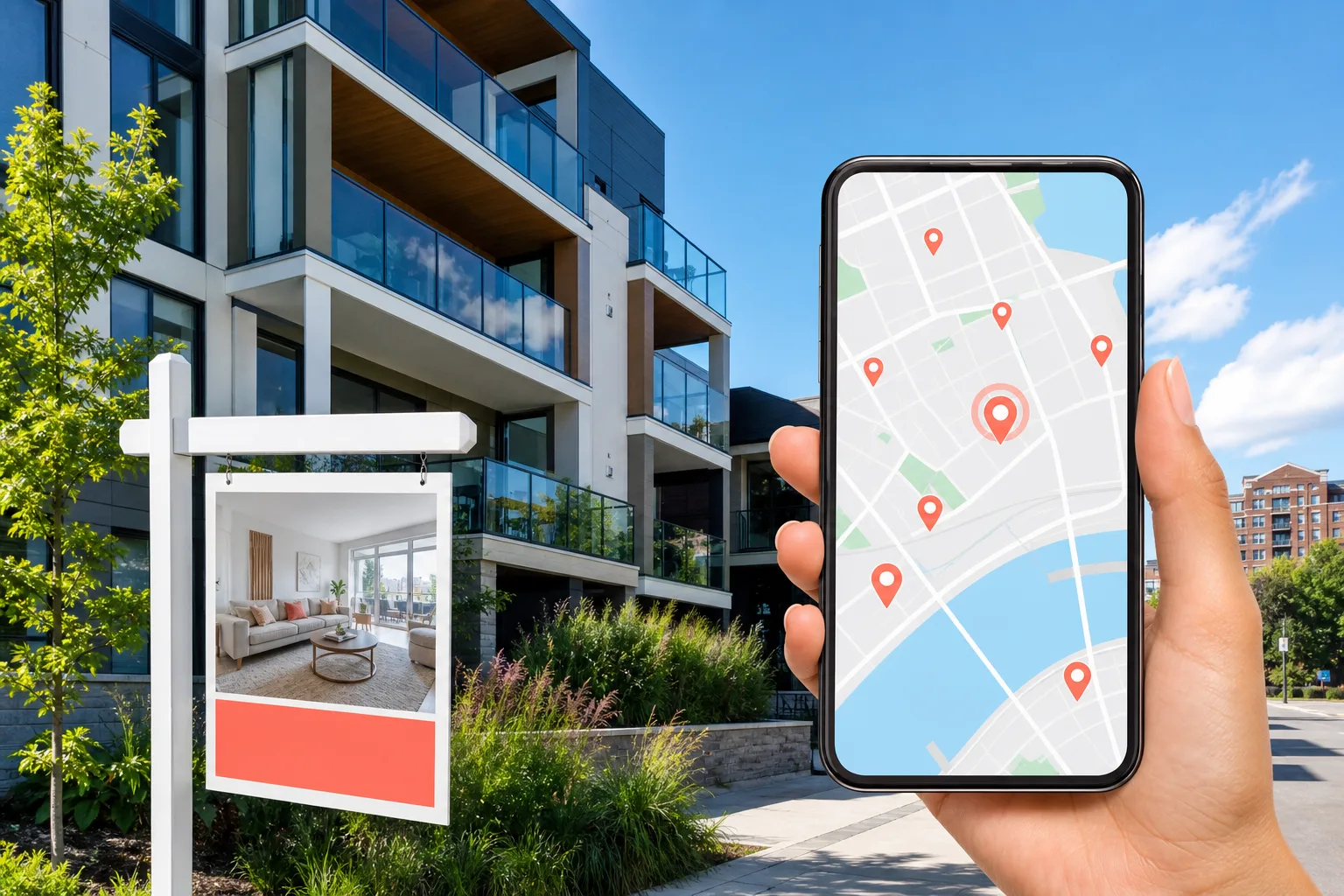 Property listing application with search filters maps and galleries