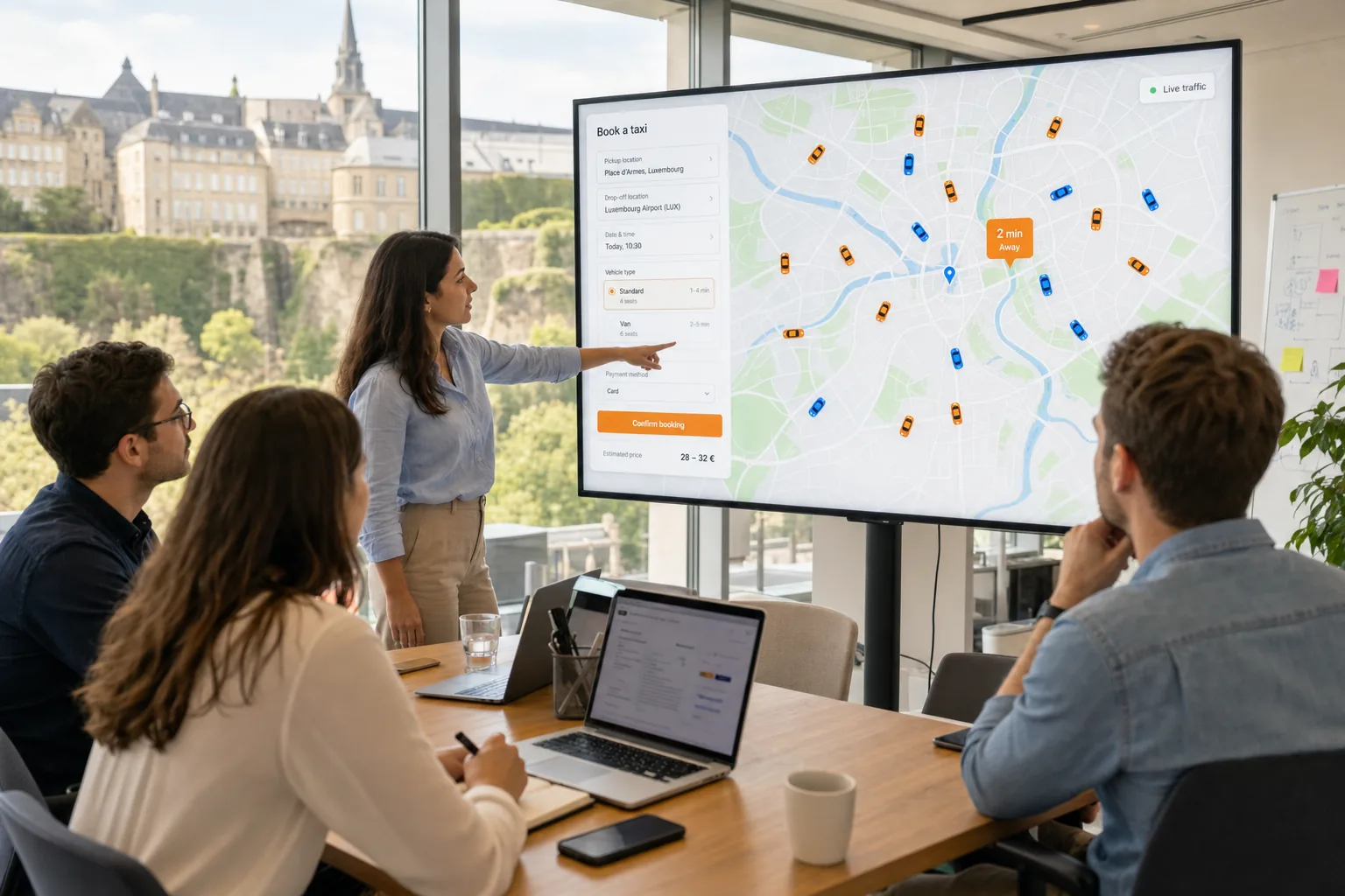 Taxi booking application development company building modern ride hailing platforms in Luxembourg
