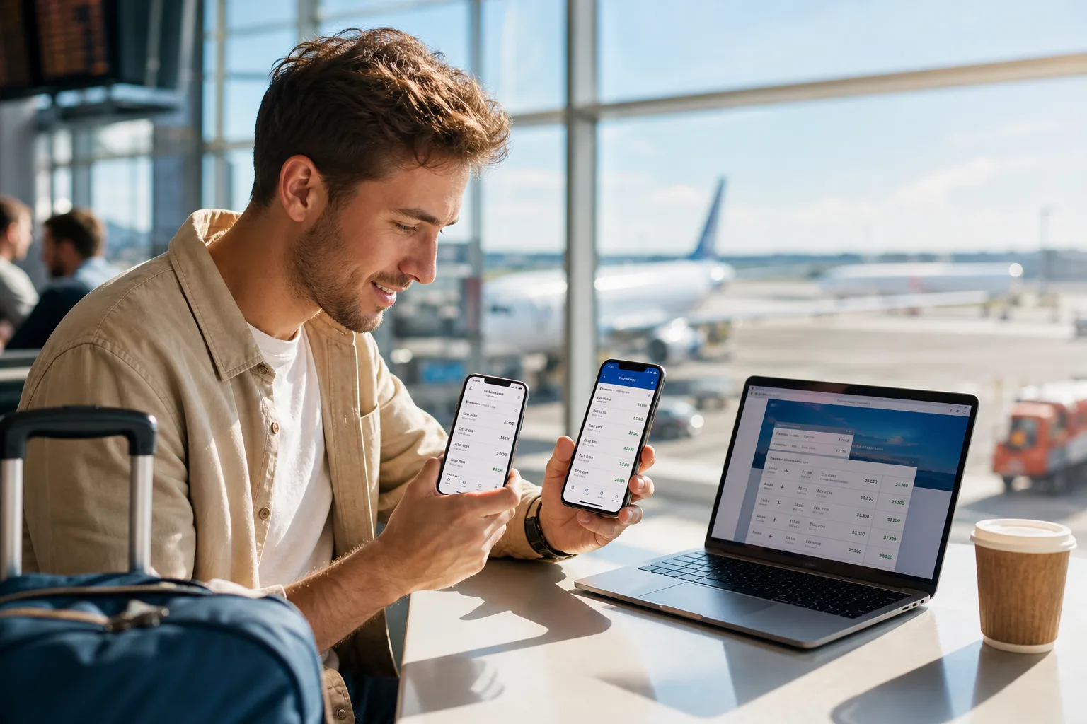 Skyscanner inspired travel app preview