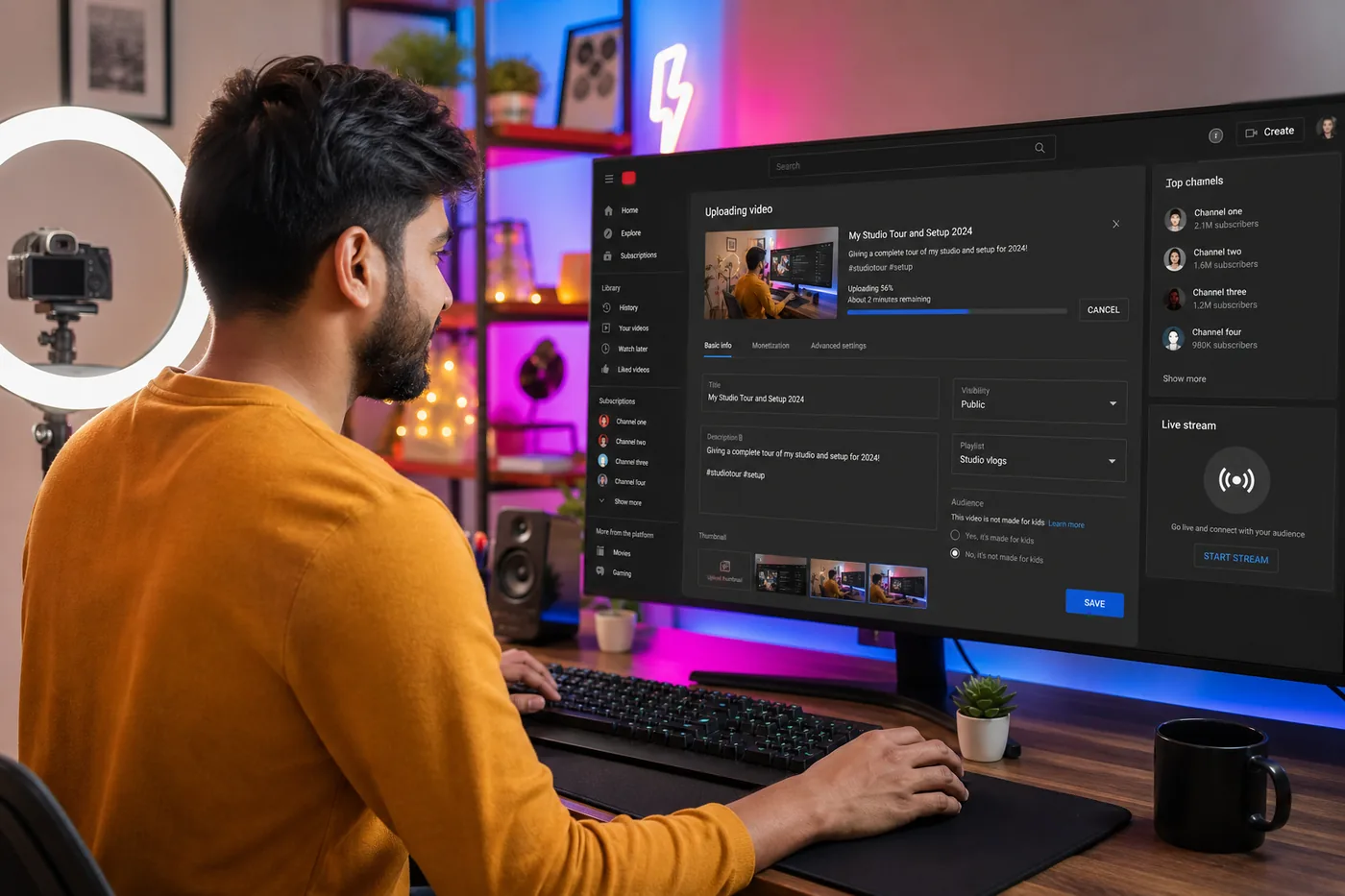 YouTube inspired video streaming app preview