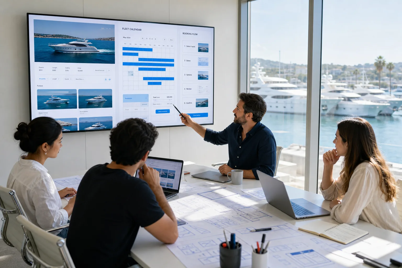 Yacht rental application specialists planning a luxury booking platform for Luxembourg businesses