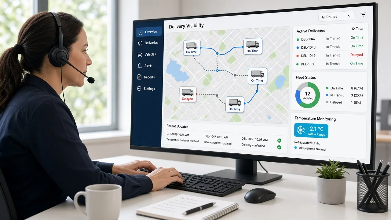 FourKites inspired cold chain software preview