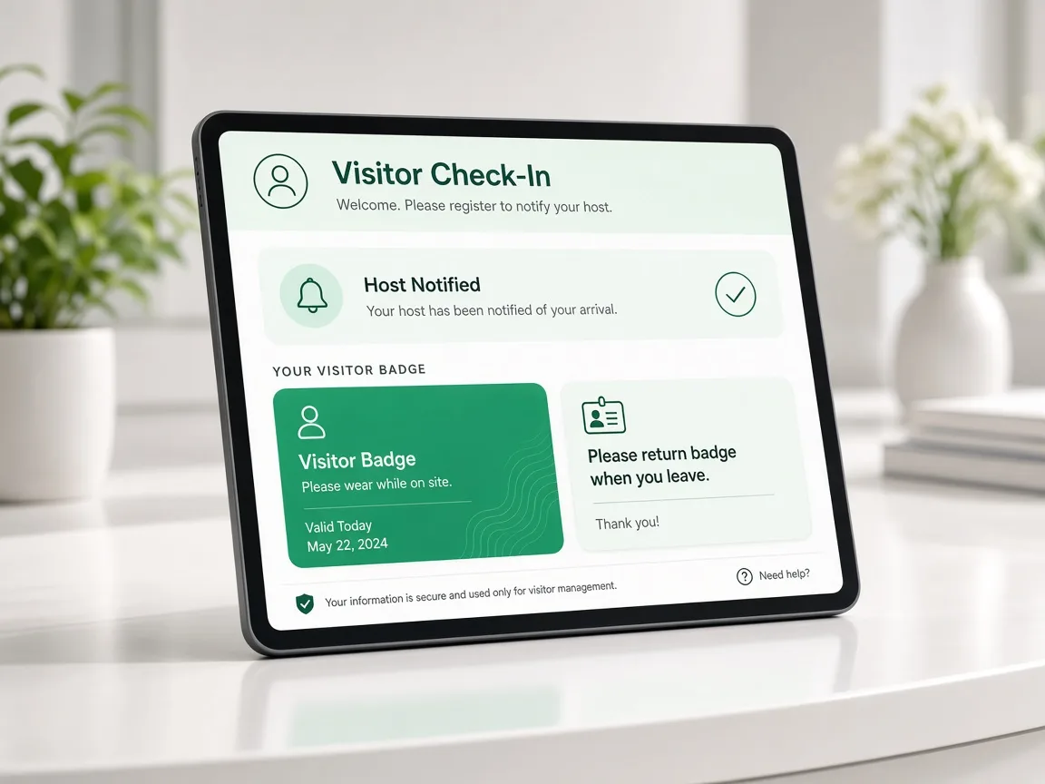 Envoy inspired visitor management software preview