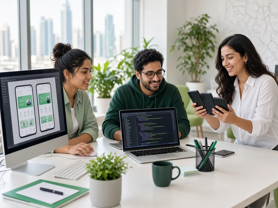 Android developers planning application architecture and business features with a product team
