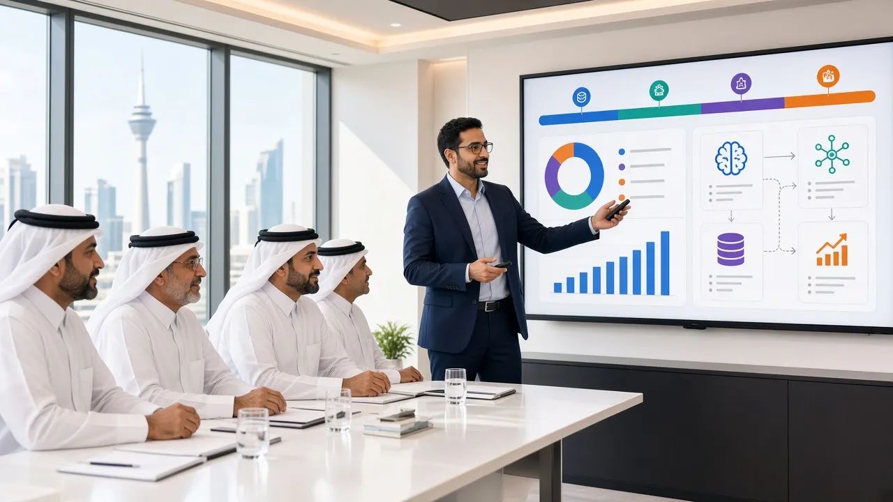AI proof of concept results presented to executives