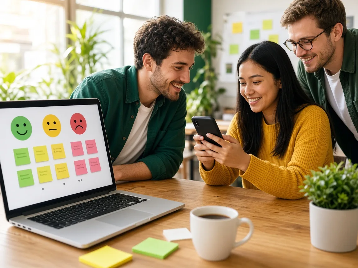 Startup founders testing a minimum viable product with early users