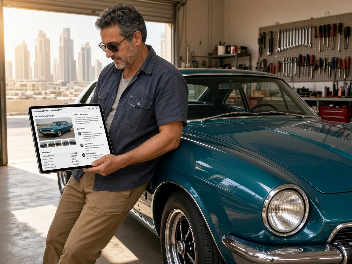 Bring a Trailer inspired auction app preview
