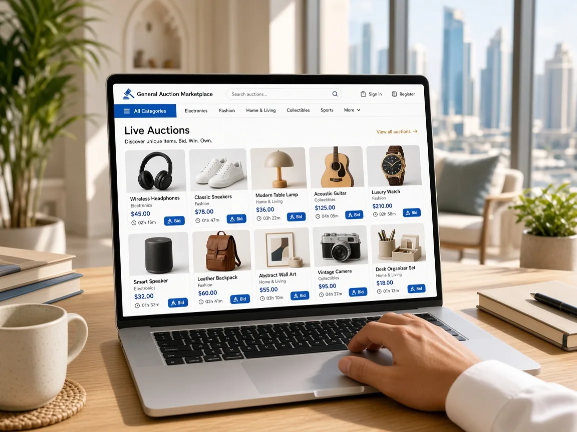 eBay inspired auction app preview