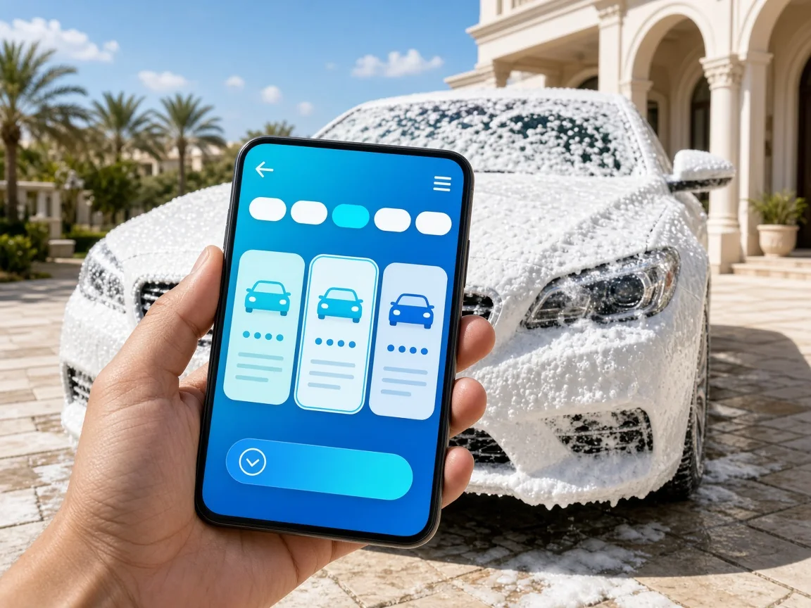 MobileWash inspired car wash app preview