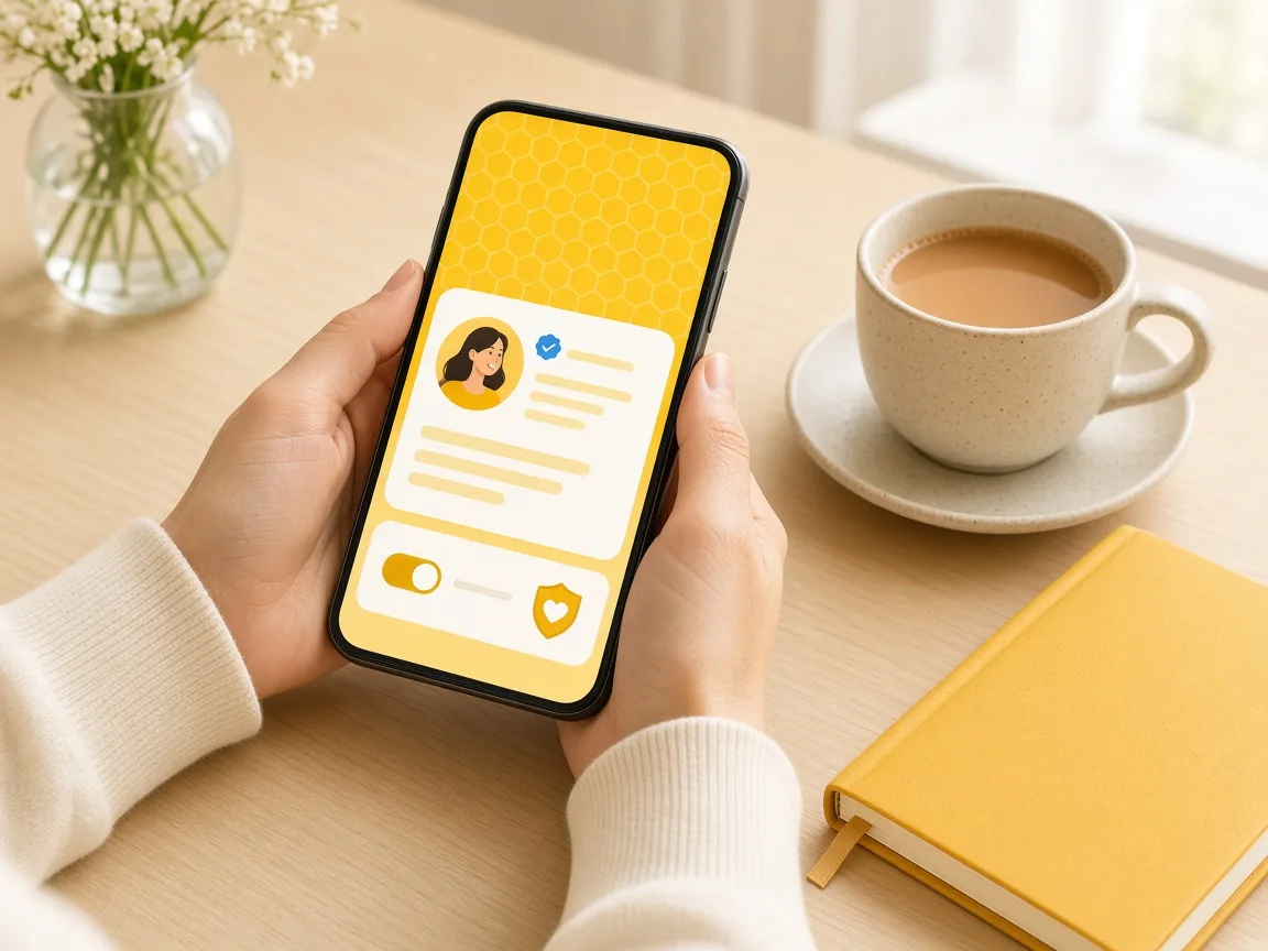 Bumble inspired dating app preview