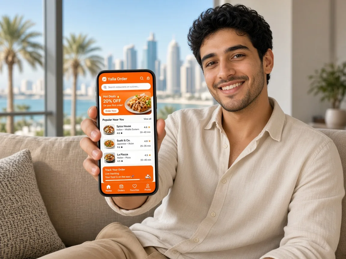 Talabat inspired food delivery app preview