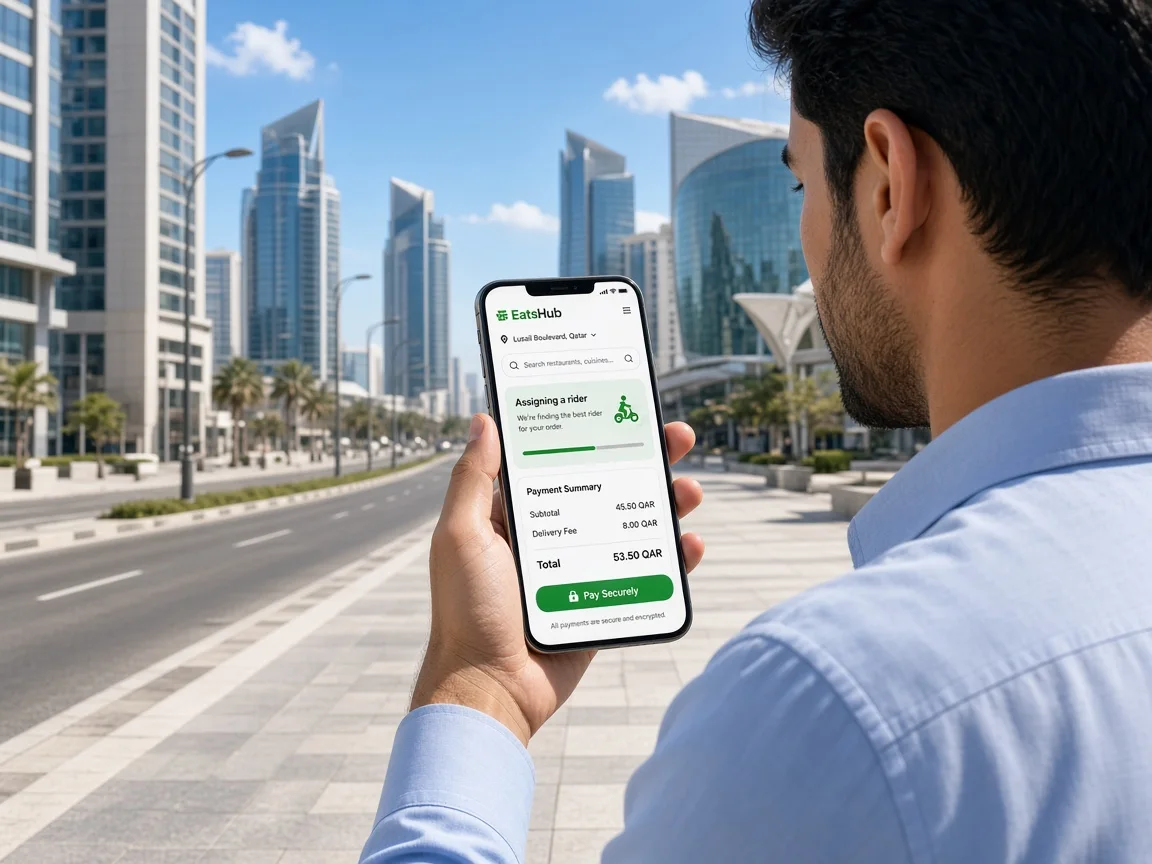 Uber Eats inspired food delivery app preview