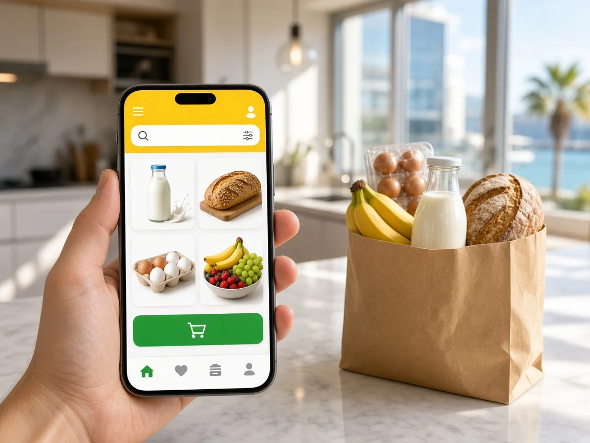 Blinkit inspired grocery delivery app preview