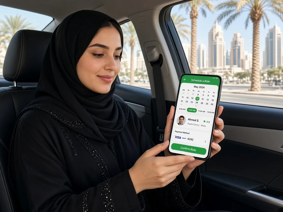 Careem inspired taxi booking app preview