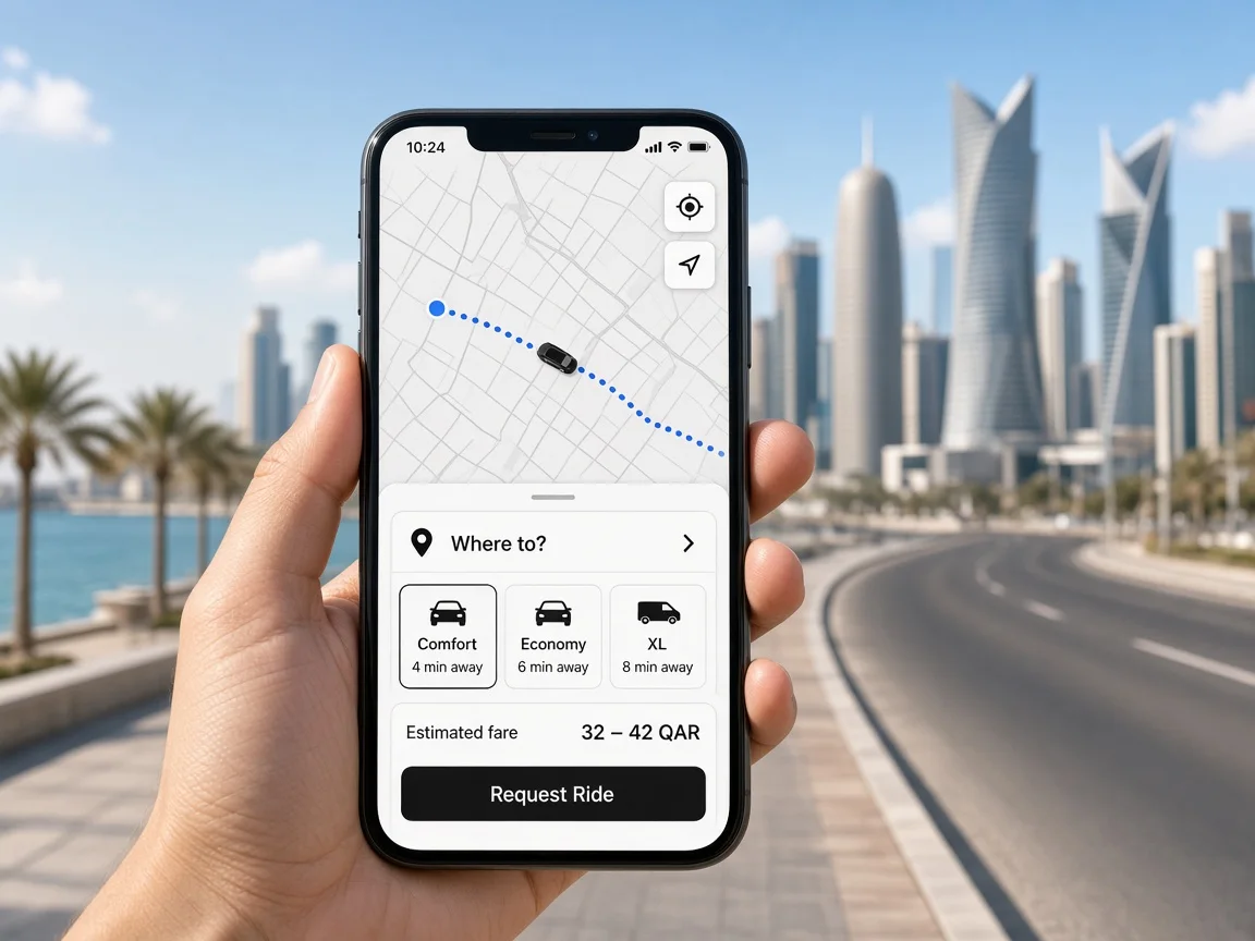 Uber inspired taxi booking app preview