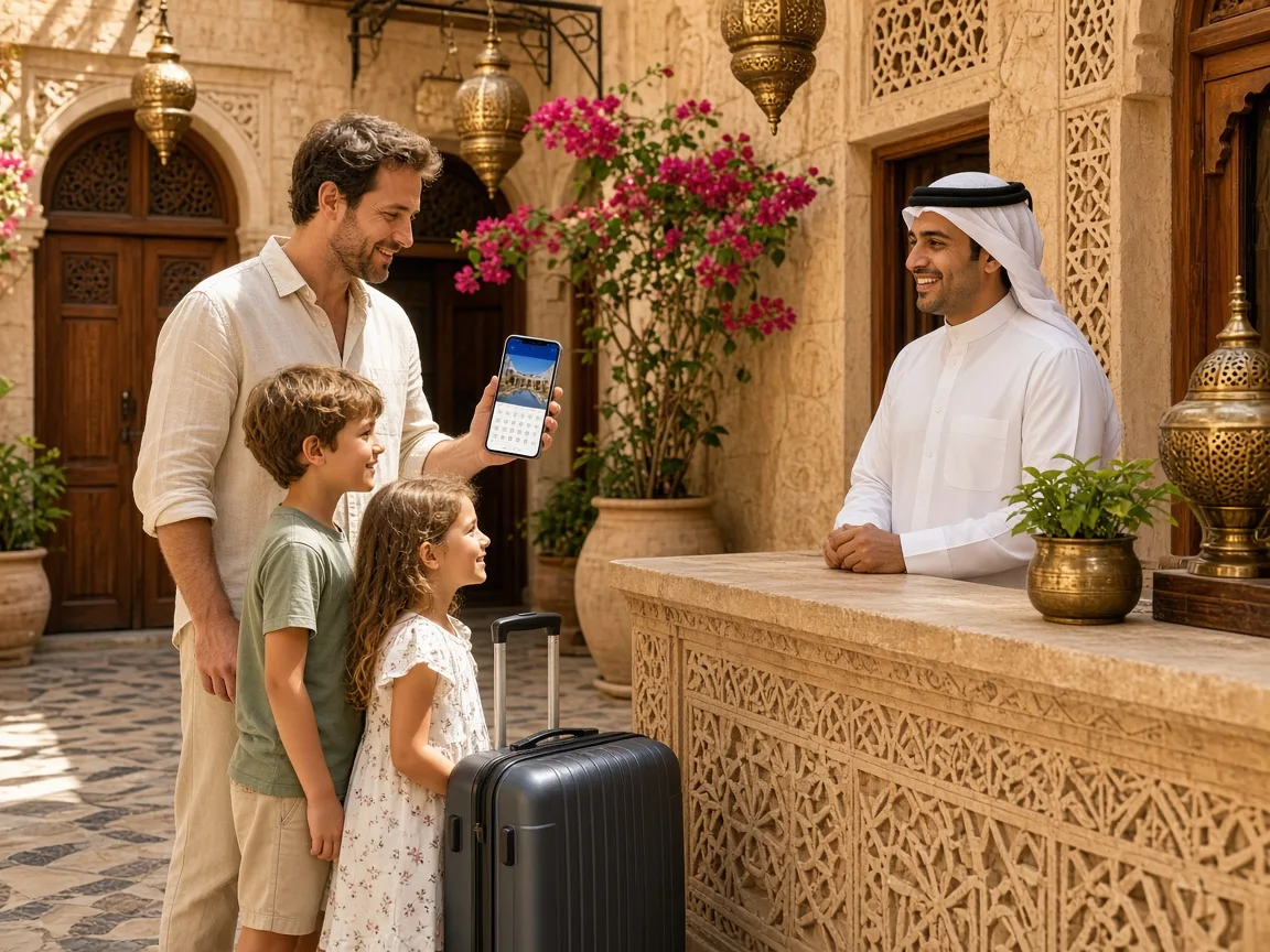 Booking.com inspired travel app preview