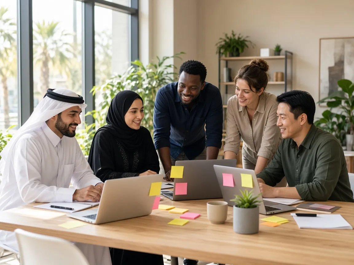Techanic Infotech QA team collaborating on a client project in Qatar