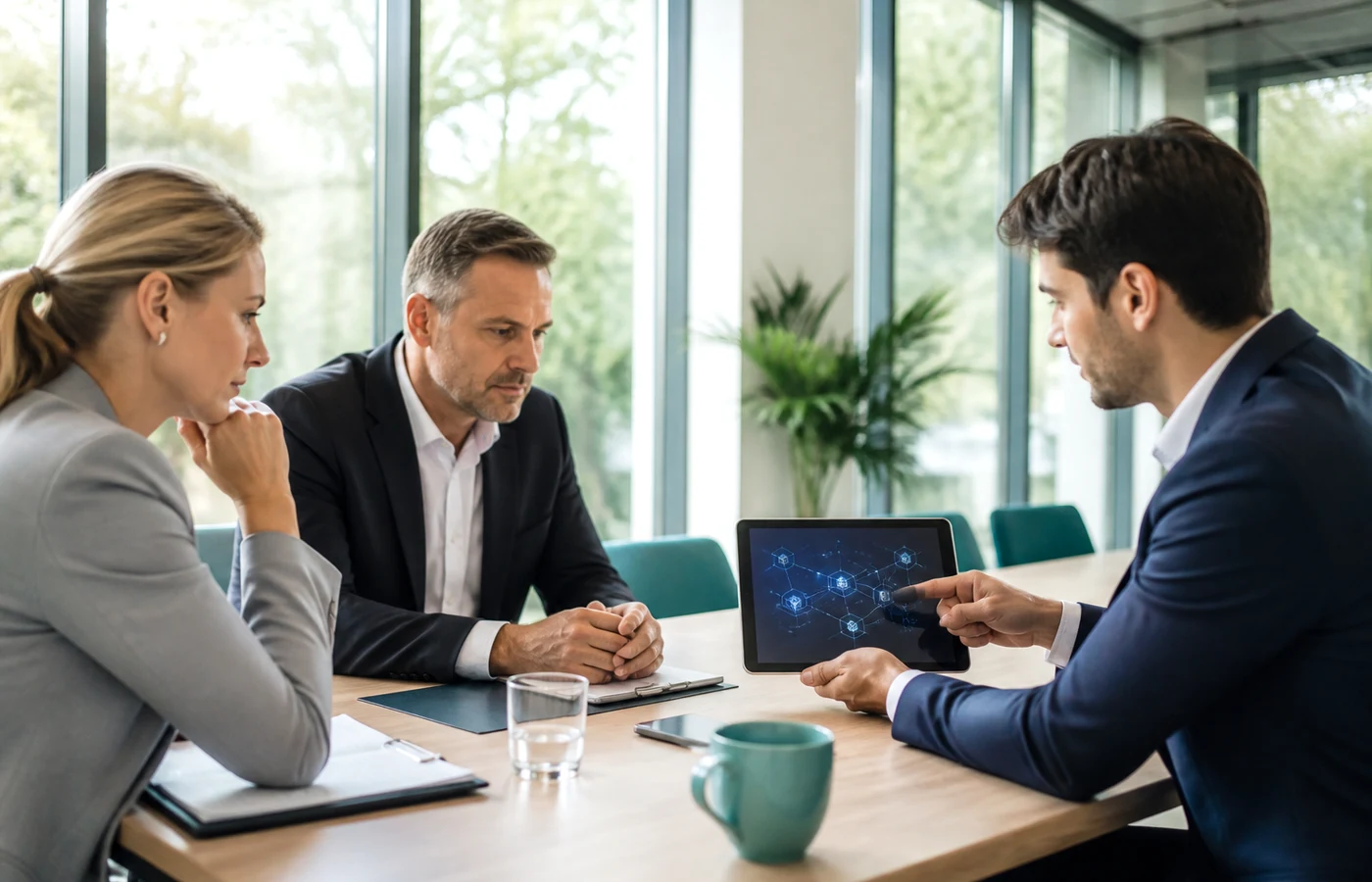Blockchain project planning session with UK development specialists