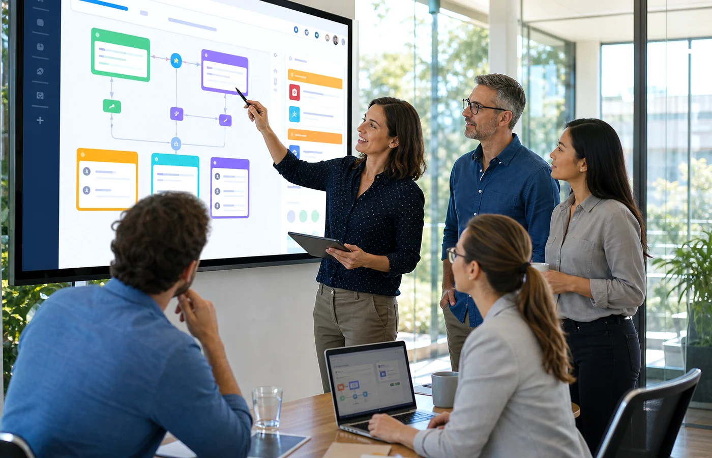 Low-code application planning session with UK specialists
