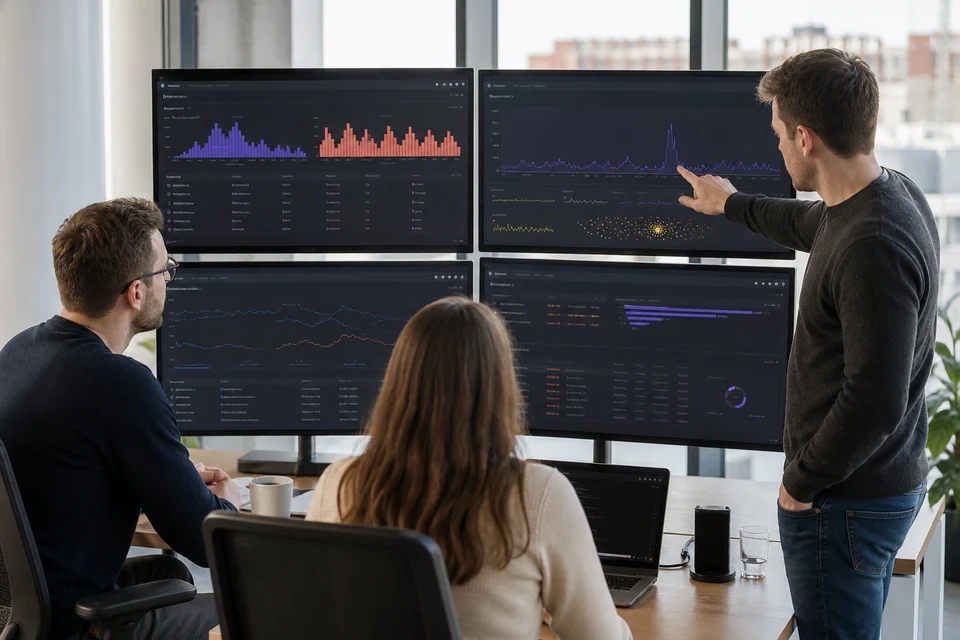 UK team monitoring mobile app crashes and performance metrics