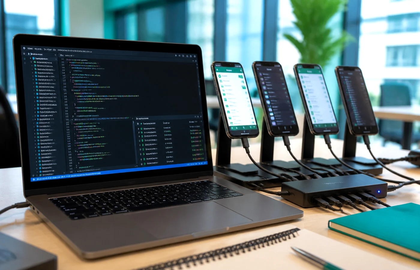 Mobile app testing planning session with UK specialists