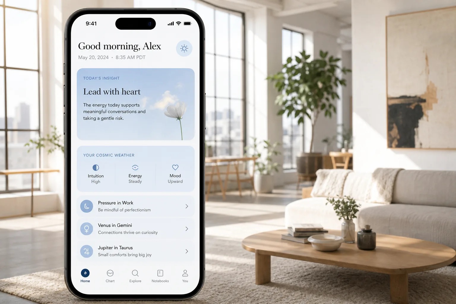 Co–Star inspired astrology app preview