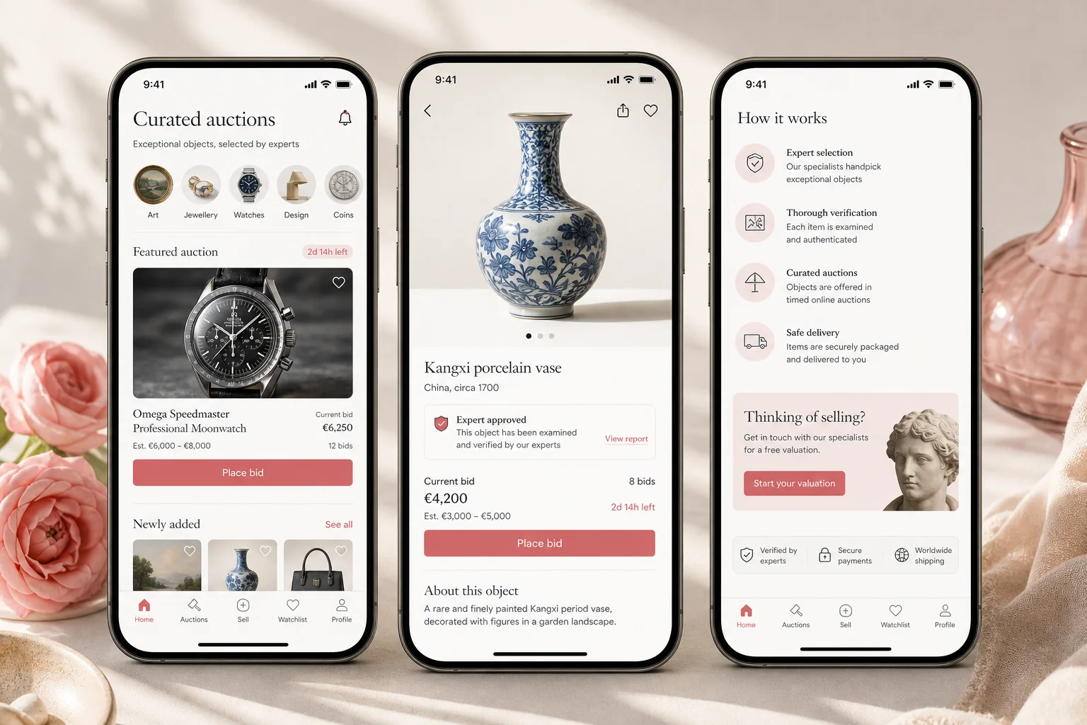 Catawiki inspired auction app app preview