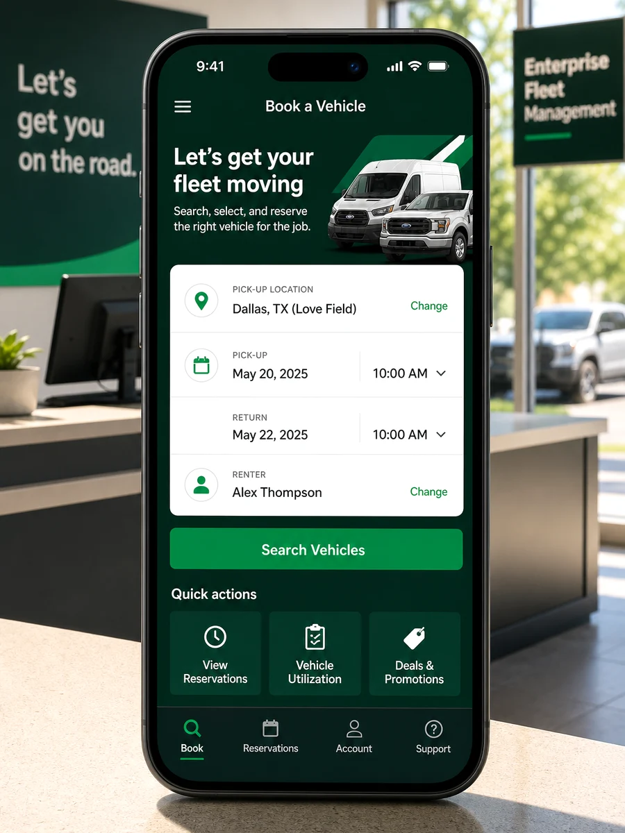 Enterprise inspired dating app preview