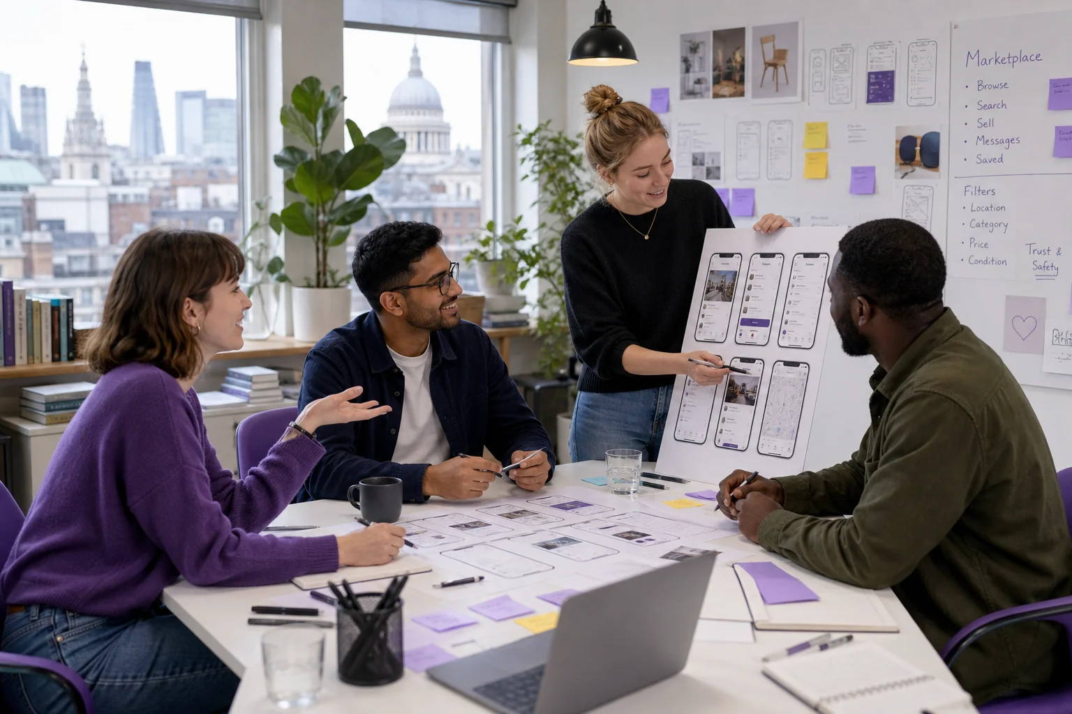 London classified app development team designing a marketplace platform