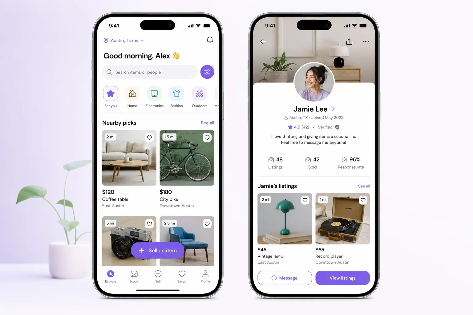 Facebook Marketplace inspired classified app app preview