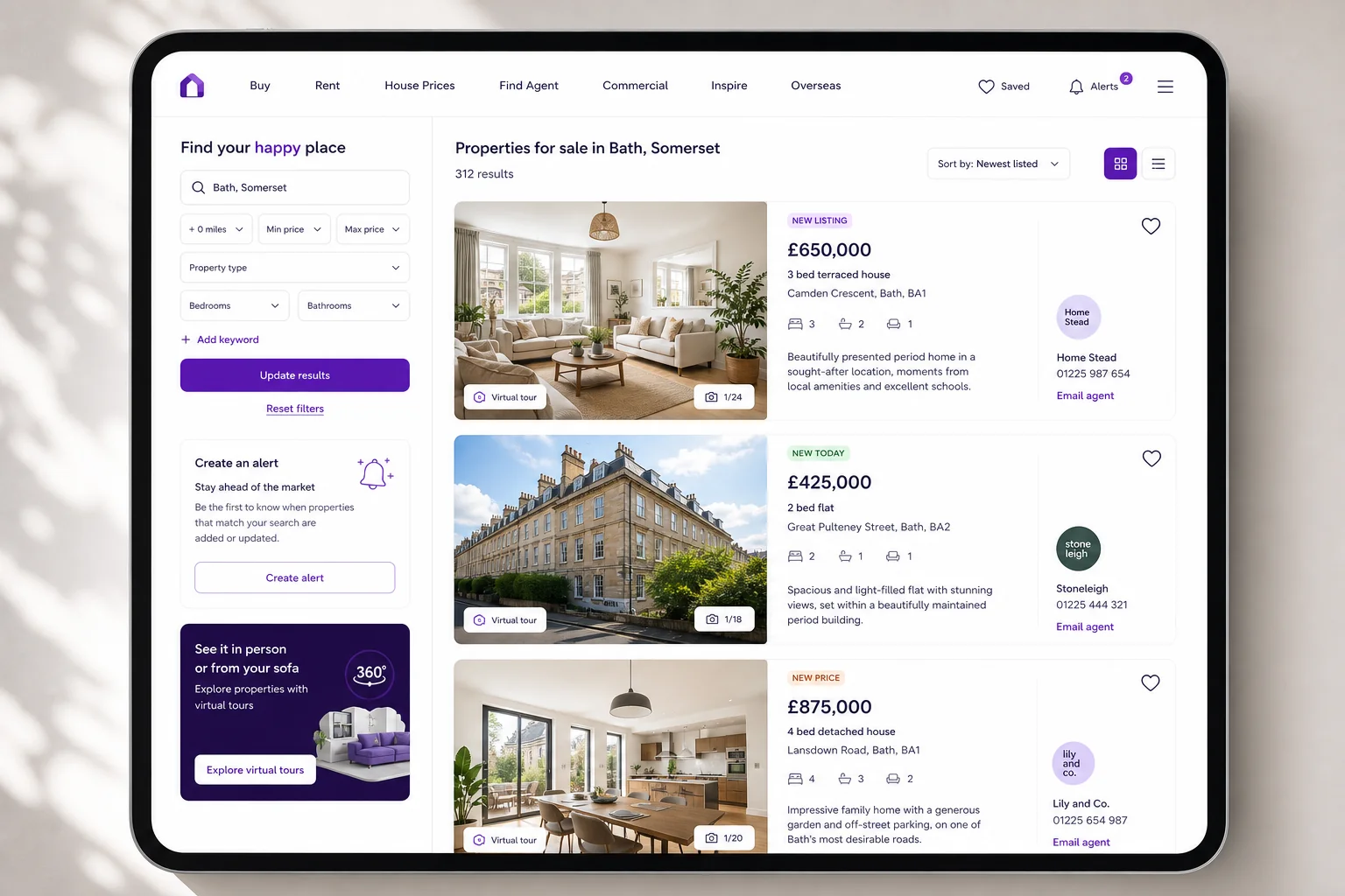 Rightmove inspired classified app app preview