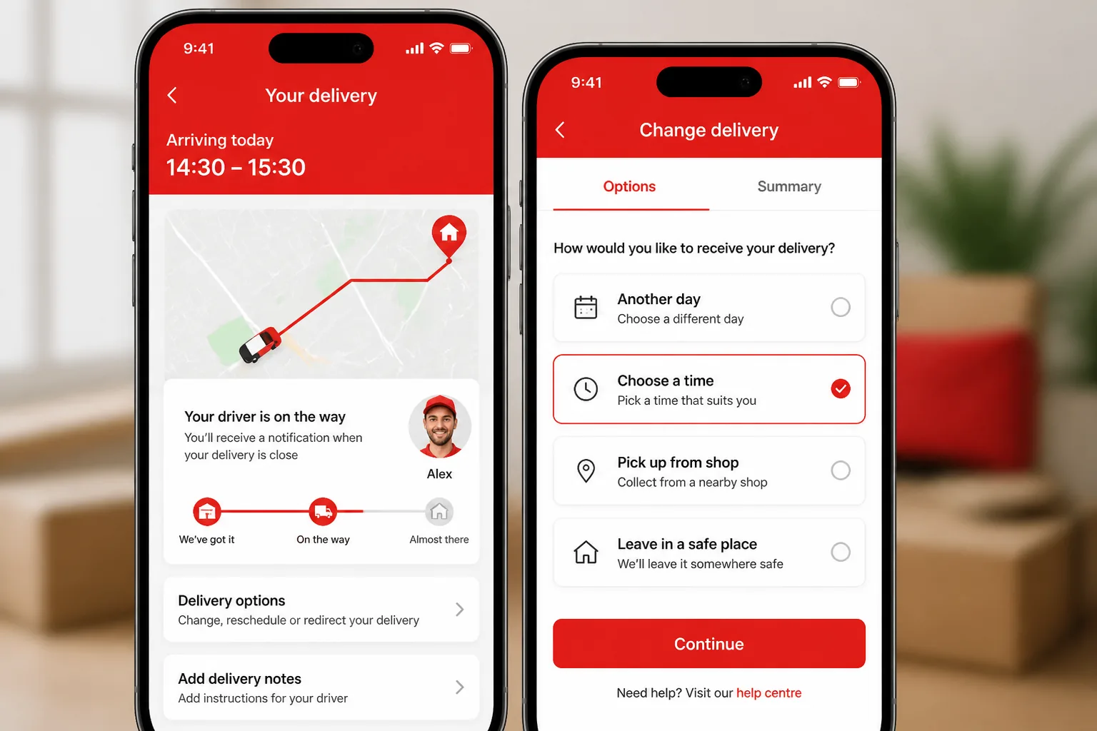DPD inspired courier delivery app preview