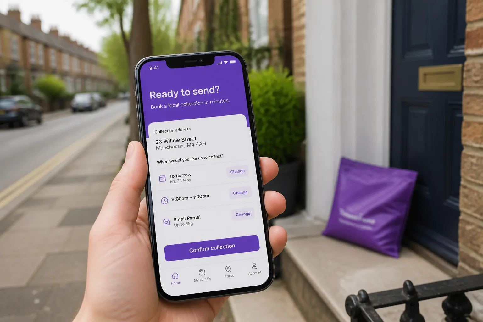 Evri inspired courier delivery app preview