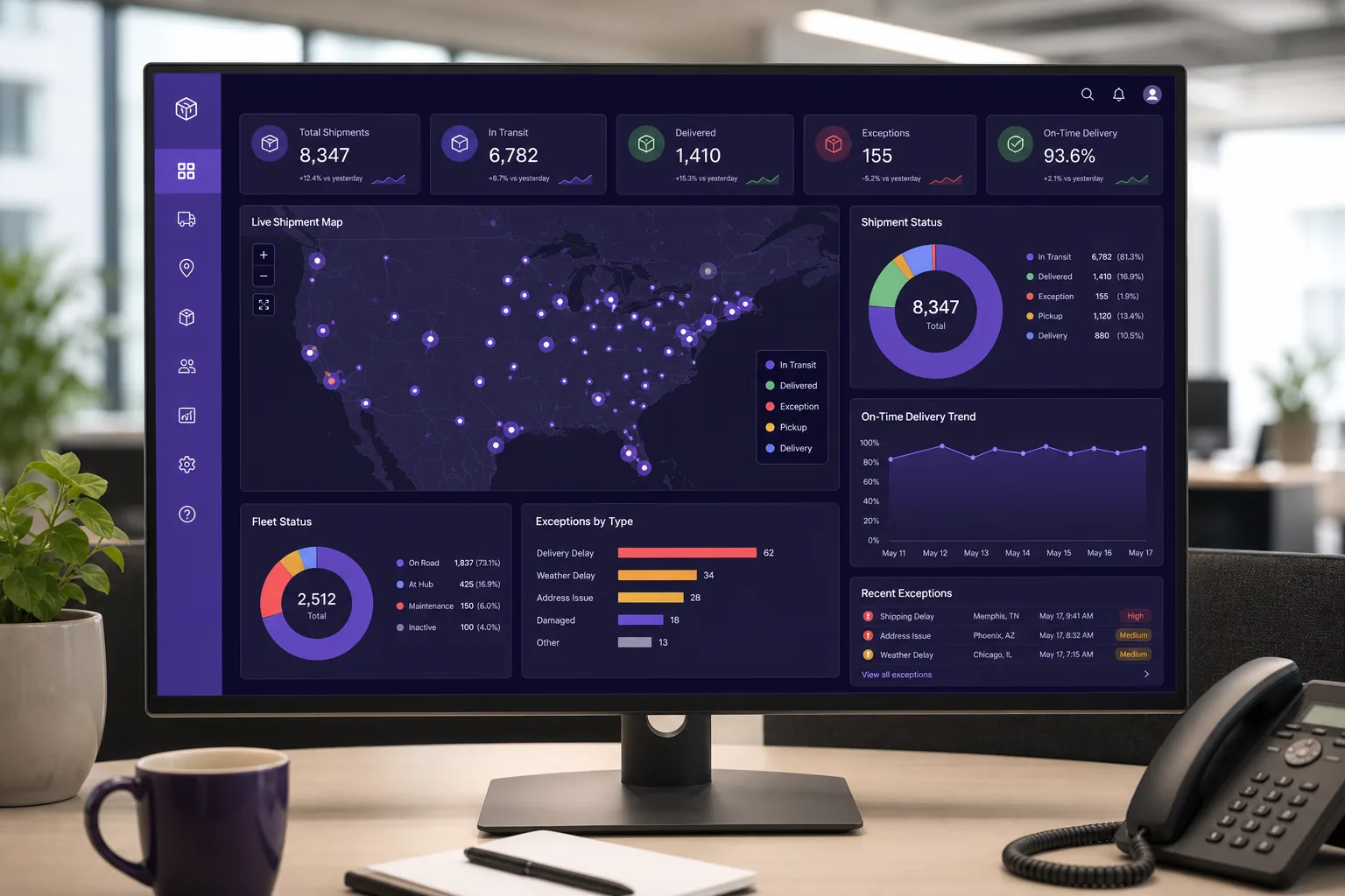 FedEx inspired courier delivery app preview