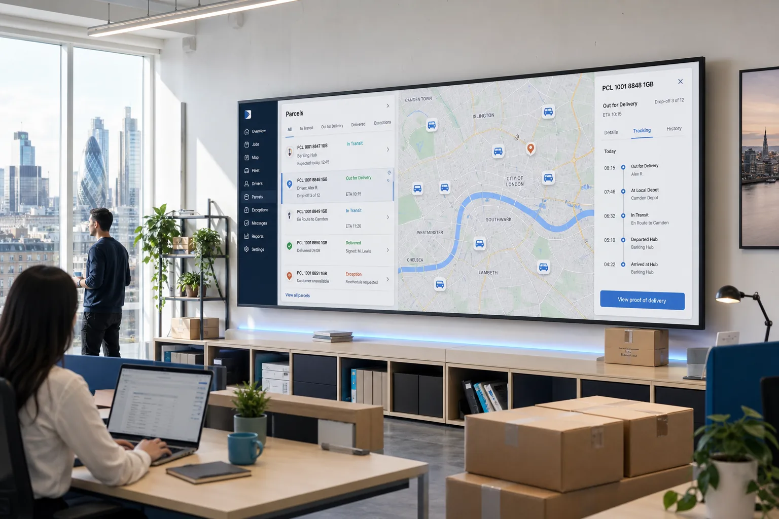 Courier delivery app development company in London UK building AI powered logistics platforms